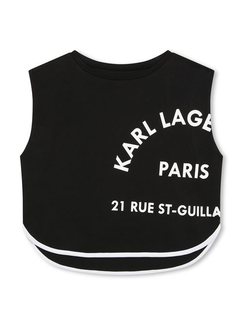 T-shirt con stampa nera KARL LAGERFELD | Z30108NERO